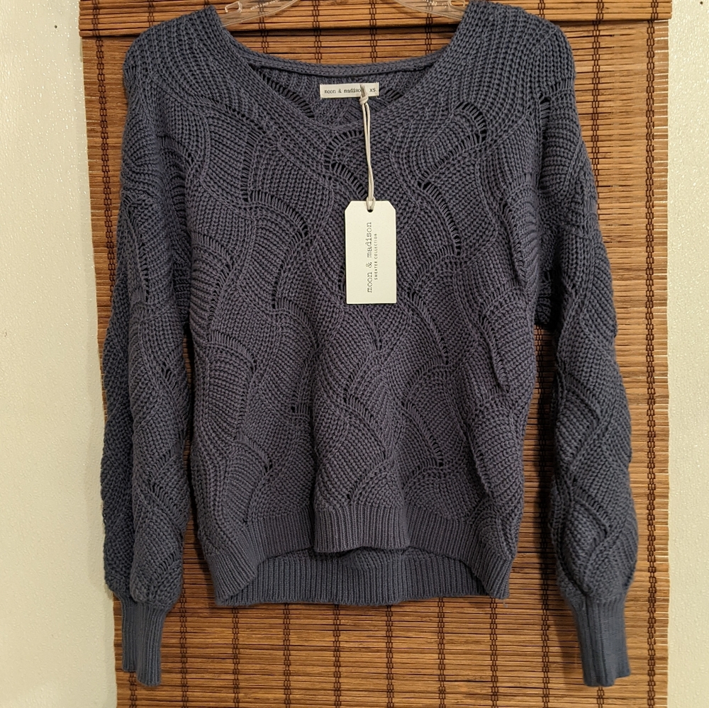 Women's Moon & Madison Purple Sweater